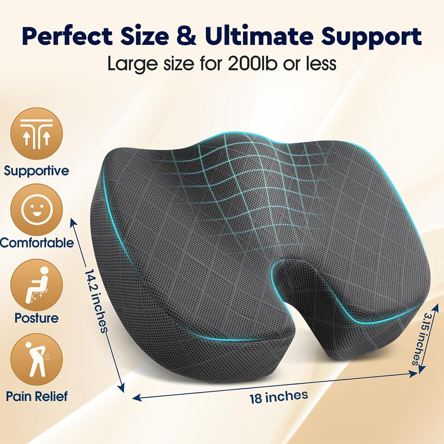 Poduszka na siedzenie Memory Foam - zdjęcie 2
